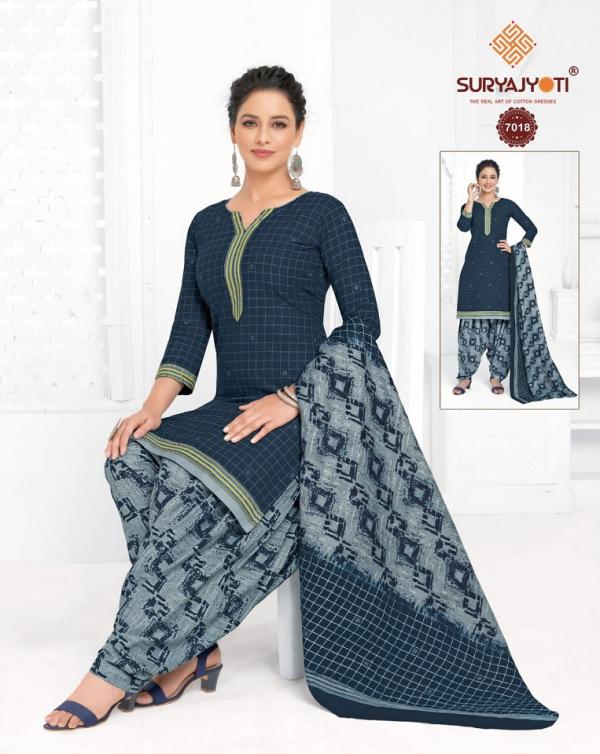 Suryajyoti Trendy Patiyala Vol-7 Cotton Designer Patiyala Dress Material